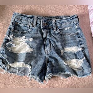 AE distressed jean shorts